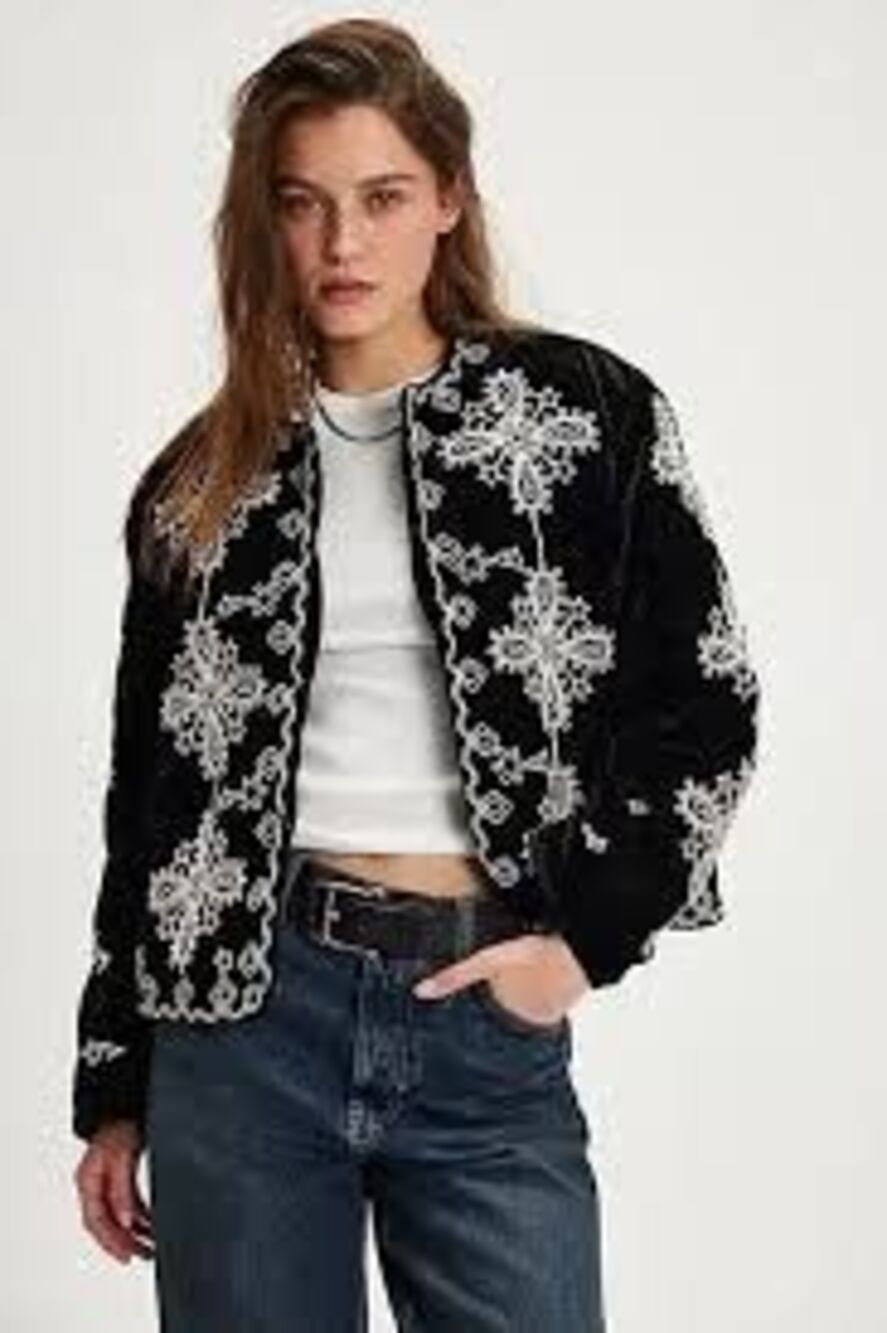 Free People Mia Embroidered Jacket
